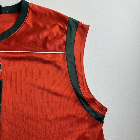Vintage Nike Team Miami Hurricanes Basketball Jersey Mens Size 2XL Active Y2K - Picture 4 of 11